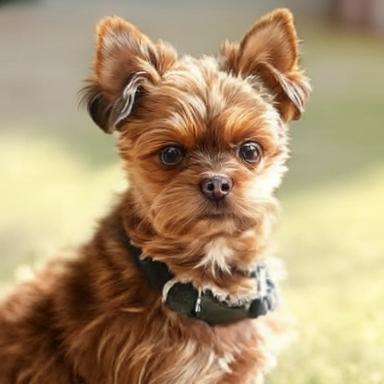 Generated image of a small brown dog that appears to be a mix of Shih Tzu, poodle and Chihuahua